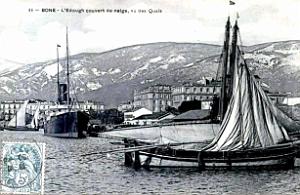 Bone - Edough couvert de neige vu des Quais